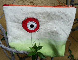 poppy zipper pouch front